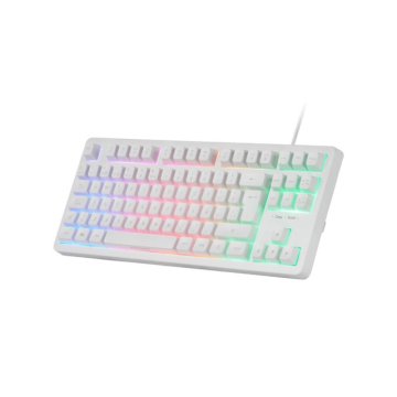Teclado H-mech Gaming Mars Gaming Mk023 Frances Color Blanco Tamaño Compacto Tkl Iluminacion Rgb
