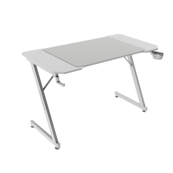Mesa Mars Gaming Mgd X120 Chasis De Acero Tablero Blanco 120x60 Diseño Fibra Carbono Alf. Xxl