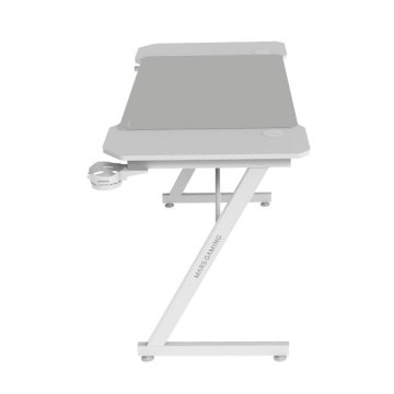Mesa Mars Gaming Mgd X120 Chasis De Acero Tablero Blanco 120x60 Diseño Fibra Carbono Alf. Xxl 2