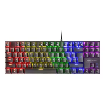 Teclado Mecanico Compacto Tkl Mars Gaming Mk80 Italiano Black Iluminacion 12efectos Switch Marron Rgb Pr De 1000hz