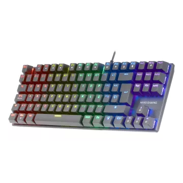 Teclado Mecanico Compacto Tkl Mars Gaming Mk80 Italiano Black Iluminacion 12efectos Switch Marron Rgb Pr De 1000hz 2