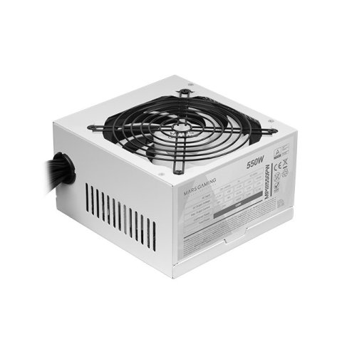 Fuente De Alimentacion Tacens Mars Gaming Mpiii550pw Efic. 85% Ai-rpm Apfc Digital Fbd 120mm Blanco