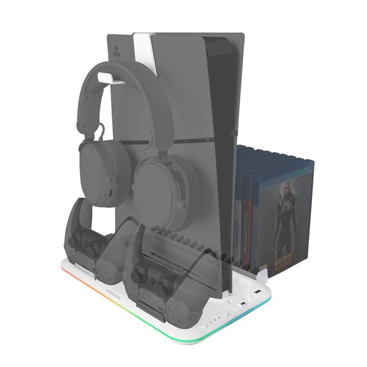 Soporte Multifuncion Para Ps5 Mars Gaming Mps5-b2 Iluminacion Rgb Sistema De Refrigeracion Cargadordoble Para Mandos