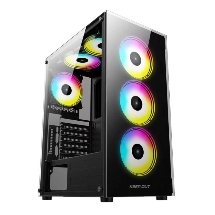 Caja Microatx Approx Xc-210 Glass 1x3.5” 2x2.5” 1xusb2.0 1xusb3.0 Gpu Max. 305mm Lat. Cristal Templado Negro