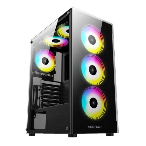 Caja Microatx Approx Xc-210 Glass 1x3.5” 2x2.5” 1xusb2.0 1xusb3.0 Gpu Max. 305mm Lat. Cristal Templado Negro
