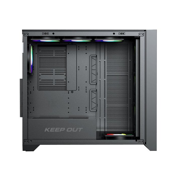 Caja E-atx Torre Approx Xc-901 Pro 3x3.5”   2.5” 1xusb-c 2xusb3.0 Gpu Max. 425mm Cristal Temp. Colornegro