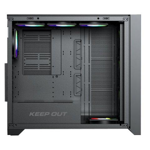 Caja E-atx Torre Approx Xc-901 Pro 3x3.5”   2.5” 1xusb-c 2xusb3.0 Gpu Max. 425mm Cristal Temp. Colornegro