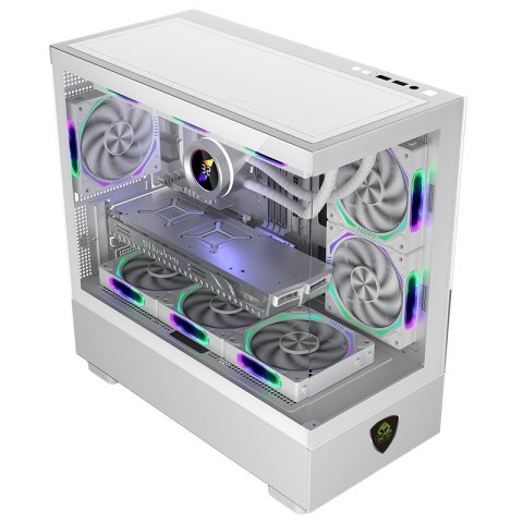 Caja Microatx Approx Xc-220 Glass 1x3.5” 1x2.5” 1xusb2.0 1xusb3.0 Gpu Max. 420mm Cristal Templado Blanco