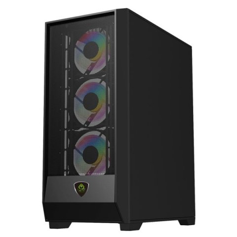 Caja Atx Semitorre Approx Xc-501 Mesh 2x3.5” 2x2.5” 1xusb2.0 1xusb3.0 1xusb-c Gpu Max. 360mm Color Negro