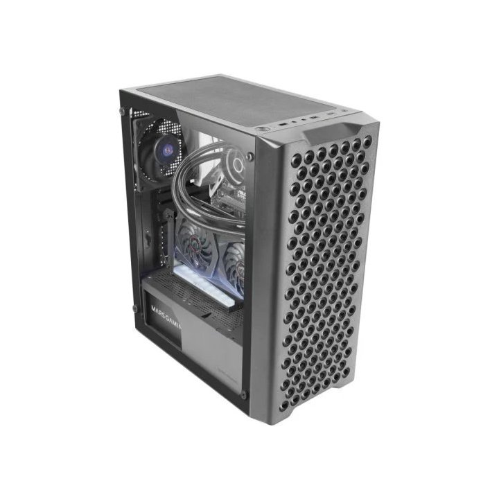 Caja Atx Mars Gaming Mc-ipro Black Frontal Mesh Tridimesional Lateral De Cristal Templado 
