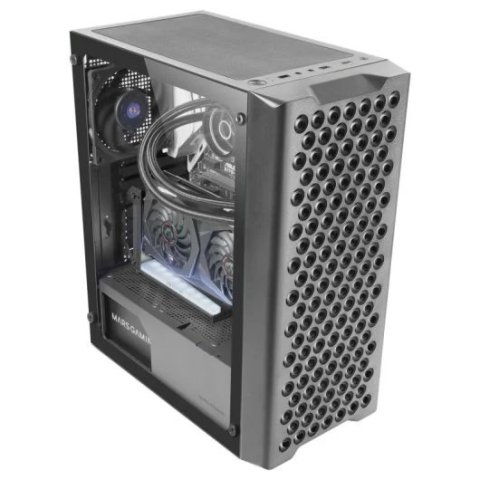 Caja Atx Mars Gaming Mc-ipro Black Frontal Mesh Tridimesional Lateral De Cristal Templado 