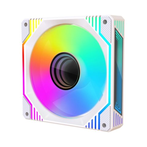 Ventilador Interno Approx Xfc-120drmw Argb 120mm 4 Pin Pwm Color Blanco
