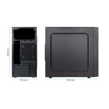 Caja Minitorre Matx Tooq Tqc-4701u3c-b Micro Atx mini Itx Negra Frontal 2xusb3.0 1xusb2.0 Audio Lector De Tarjetas 2