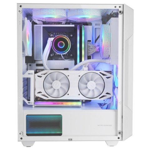 Caja Atx Mars Gaming Mcgeo Frontal Blanco De...
