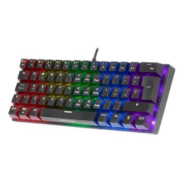 Teclado Mecanico Ultra Compacto Mars Gaming Mk60r Italiano Black Switch Rojo Pr De 100hz Anti-ghosting Avanzado Iluminacion R 2