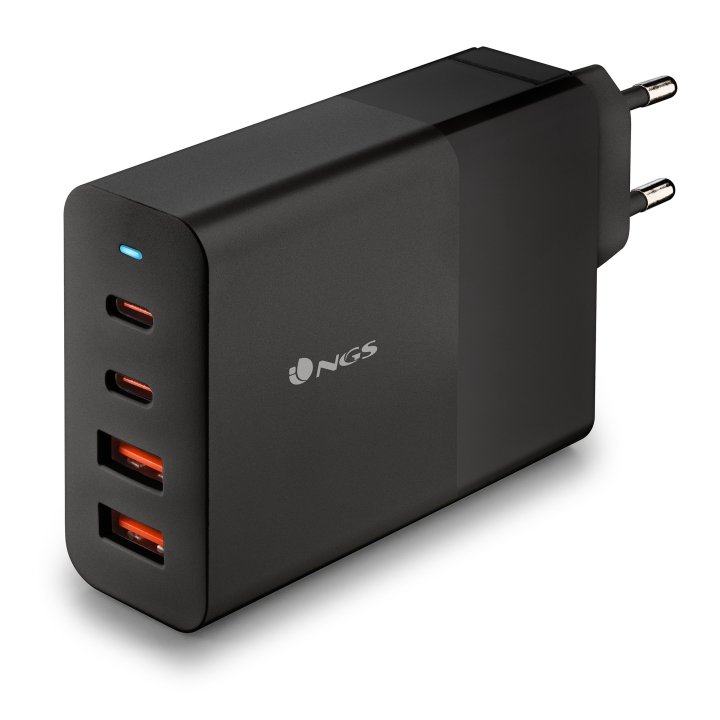 Cargador De Pared Ngs Ultrarrapido De 100w Gan Con 2xusb-c Pd 2xusb-a