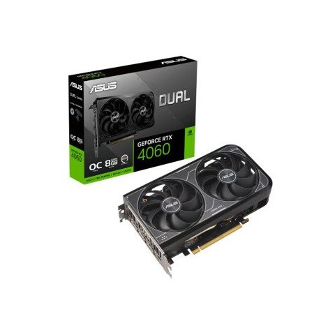 Vga Asus Dual Rtx 4060 Oc Bulk Edition 8gb Gddr6 3xdp 1.4a Hdmi 2.1a Dual Fan Cuda 3072

