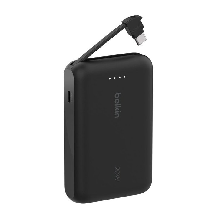 Powerbank Belkin Bpb021hqbk Boostcharge 10,000 Mah Con Cable Integrado Charge Usb-c 20w Negro