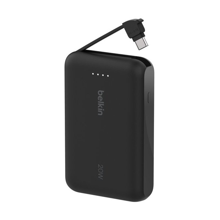 Powerbank Belkin Bpb021hqbk Boostcharge 10,000 Mah Con Cable Integrado Charge Usb-c 20w Negro
