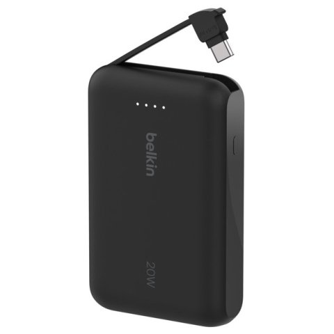 Powerbank Belkin Bpb021hqbk Boostcharge 10,000 Mah Con Cable Integrado Charge Usb-c 20w Negro