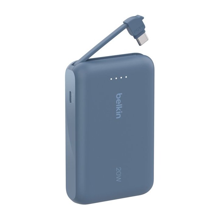 Powerbank Belkin Bpb021hqbl Boost Charge 10,000 Mah Con Cable Integrado Charge Usb-c 20w Azul
