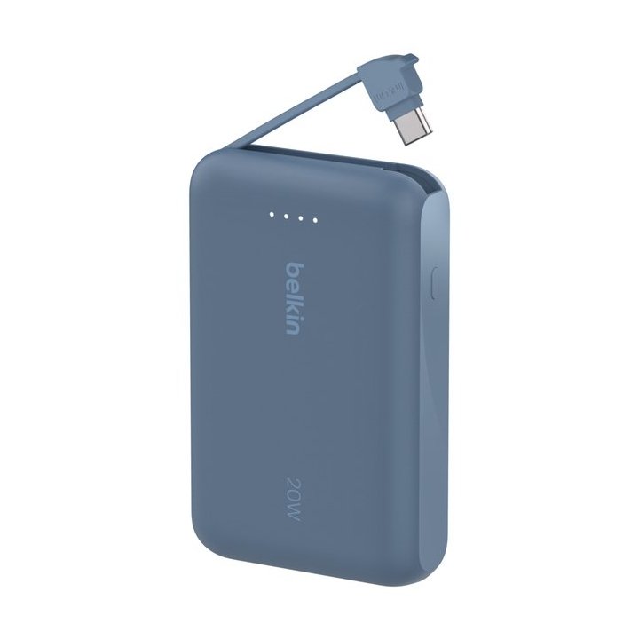 Powerbank Belkin Bpb021hqbl Boost Charge 10,000 Mah Con Cable Integrado Charge Usb-c 20w Azul