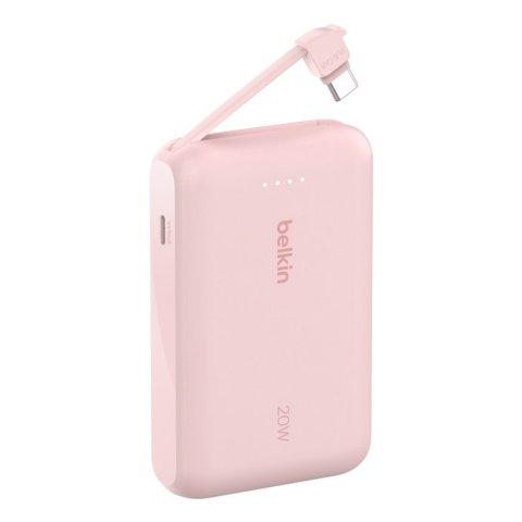 Powerbank Belkin Bpb021hqpk Boost Charge 10,000 Mah Charge Con Cable Integrado Usb-c 20w  Rosa