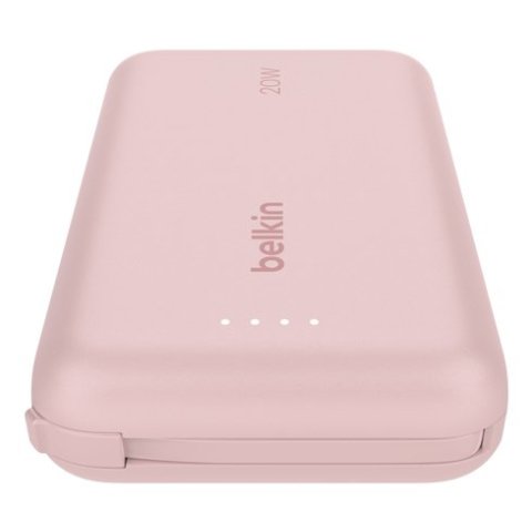 Powerbank Belkin Bpb021hqpk Boost Charge 10,000 Mah Charge Con Cable Integrado Usb-c 20w  Rosa