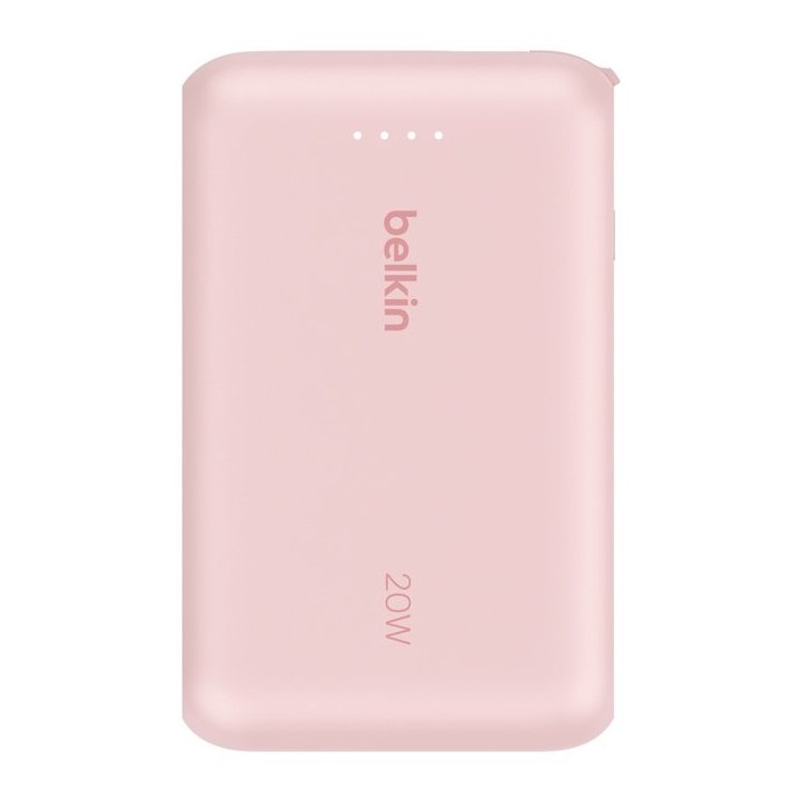 Powerbank Belkin Bpb021hqpk Boost Charge 10,000 Mah Charge Con Cable Integrado Usb-c 20w  Rosa