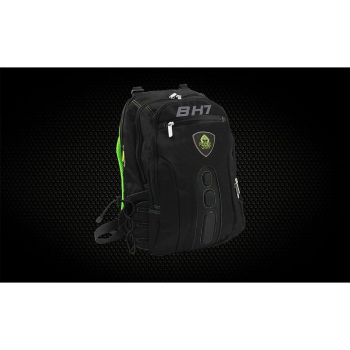 Mochila Gaming Keep Out Bk7 Para Portatiles 15,6" Con Multiples Bolsillos Color Negro Y Verde