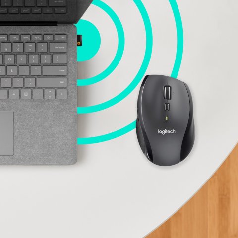 Mouse Logitech Wireless M705 Marathon Unifying 1000 Dpi 5 Botones Ccolor Negro