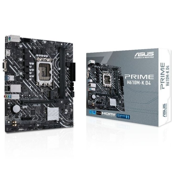 Pb Asus Prime H610m-k D4 Skt 1700 Intel Gen 12º/13º M-atx 2xddr4 3200mhz Hdmi Vga 2pcie M.2 Glan Usb3.2