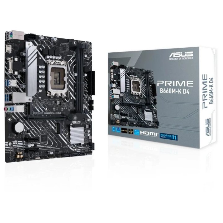 Pb Asus Prime B760m-k M-atx Skt 1700 12º/13º Gen 2xddr5 5600mhz Hdmi Vga 2xm.2 G-lan 2,5 Gb Usb3.2
