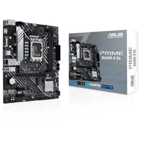 Pb Asus Prime B760m-k M-atx Skt 1700 12º/13º Gen 2xddr5 5600mhz Hdmi Vga 2xm.2 G-lan 2,5 Gb Usb3.2
