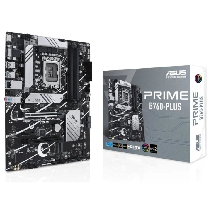 Pb Asus Prime B760-plus Atx Skt 1700 13º/12º Gen 4xddr5 5600mhz Displayport Hdmi Vga 2xm.2.x4 Glan 2.5gb Usb-c