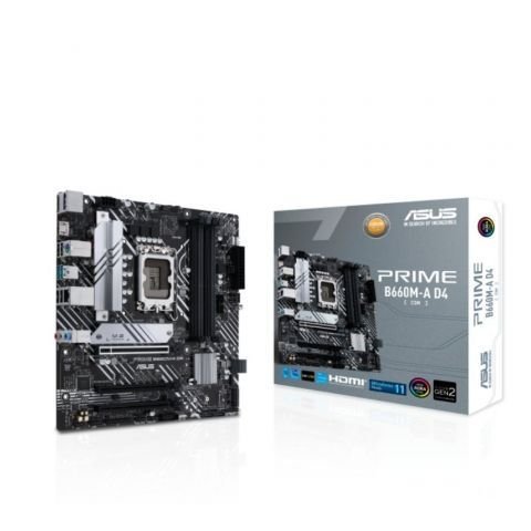 Pb Asus Prime B660m-a D4-csm Skt 1700   M.2, 1gb Ethernet, Dp, 2 X Hdmi, Usb 3.2 Gen 2 T



