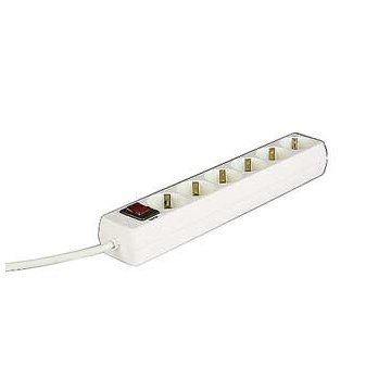 Regleta Alimentacion Hama Con 6 Tomas Interruptor 1,4m Color Blanca