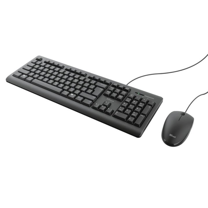 (km0) Teclado Y Mouse Trust Tkm-250 Silencioso Resistente A La Caida De Liquidos Cable 1.8m Cash30