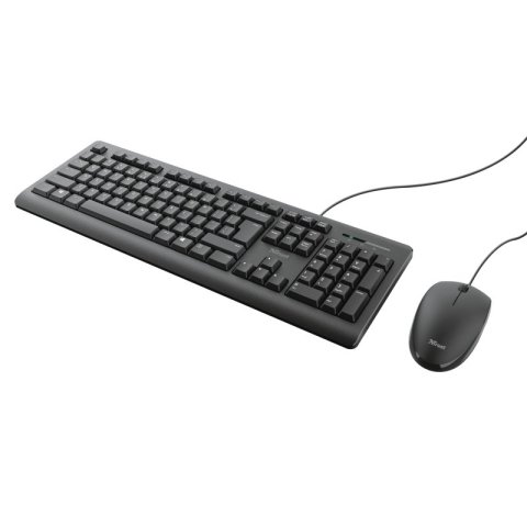 (km0) Teclado Y Mouse Trust Tkm-250 Silencioso Resistente A La Caida De Liquidos Cable 1.8m Cash30