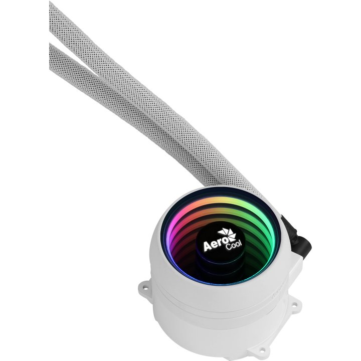 Sistema De Refrigeracion Liquida Aerocool Mirage L240 White 2x12cm Infinity Mirror Rgb-a (adressable) Tpd 400w Para Procesado