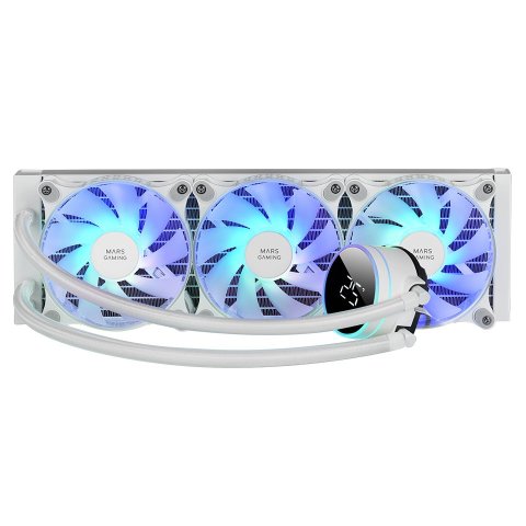 Sistema De Refigeracion Liguida Mars Gaming Mllcd360 Blanco 3x (12x12) Iluminacion Frgb Tpd 600wpantalla Lcd Para Procesadore