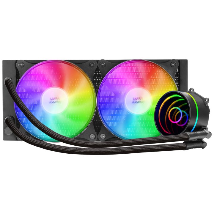 Sistema De Refrigeracion Liquida Mars Gaming Ml-one240 Black 2x (12x12) Iluminacion Frgb Tpd 400w Para Procesadores Intel Y A