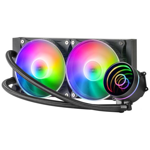 Sistema De Refrigeracion Liquida Mars Gaming Ml-one240 Black 2x (12x12) Iluminacion Frgb Tpd 400w Para Procesadores Intel Y A