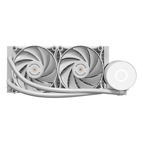 Sistema De Refrigeracion Liquida Profesional Mars Gaming Mlpro240w Blanco 2x120mm Fdb Cobre Intel Am