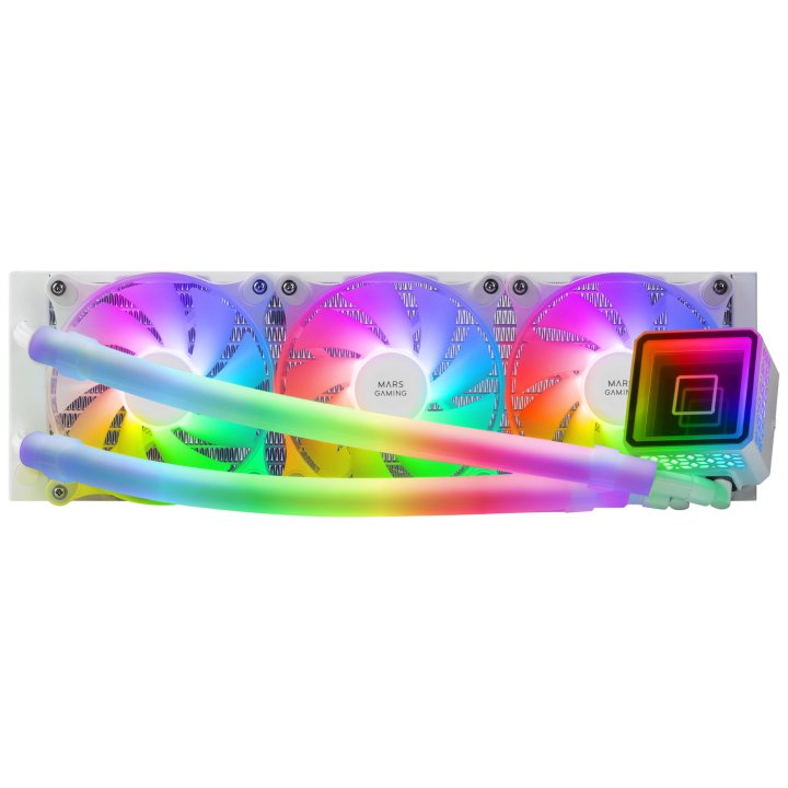 Sistema De Refrigeracion Liquida Mars Gaming Ml-ultra360 White 3x12cm Iluminacion Argb (adressable) Tpd 650w Para Procesadore