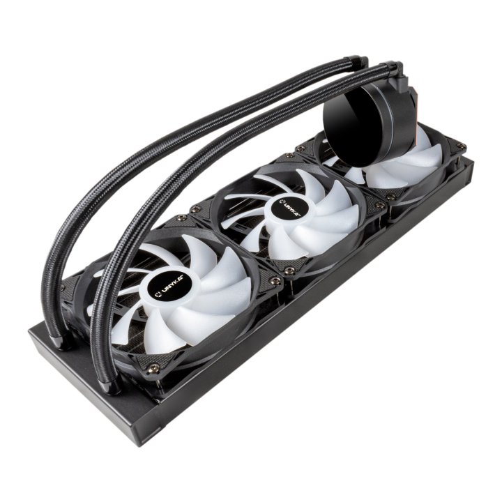 Sistema De Refrigeracion Liquida Unyka Uk353101 Aquastorm 360 Negro 3x Vent. 120mm 1800 Rpm Argb Display Intel Amd