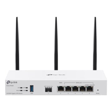 Router Vpn Wifi 6 Tp-link Festa Fr365 Ax3000  5xlan Gb 1xsfp 1xusb Openvpn Metalico Blanco