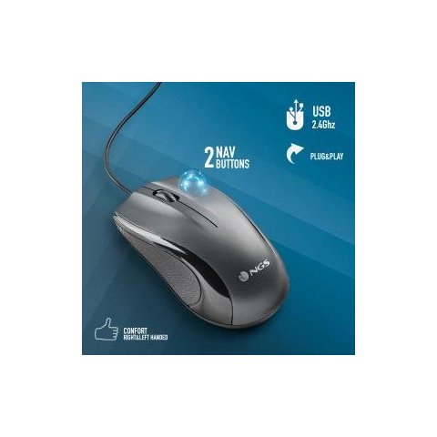 Mouse Ngs Musk Laser Con Cable De 1200 Dpi Usb...