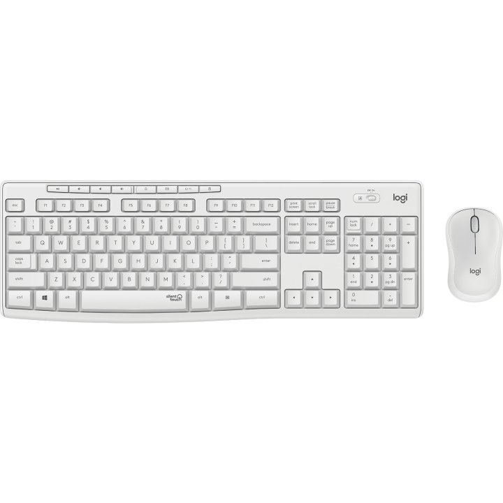 Teclado Y Mouse Wireless Logitech Mk295 Silent Wireless Combo Color Blanco P n 920-009822	