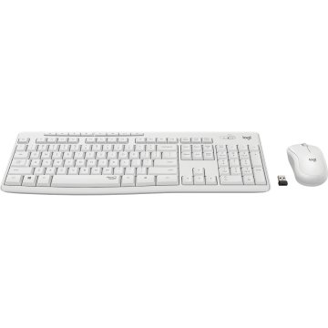 Teclado Y Mouse Wireless Logitech Mk295 Silent Wireless Combo Color Blanco P n 920-009822	 2